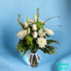 calgary florist white rose arrangement PhotoRoom