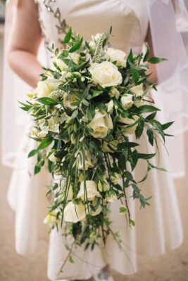 Woman holding a beautiful bouquet