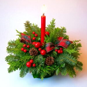 Mixed Winter Greenery Christmas Centerpiece